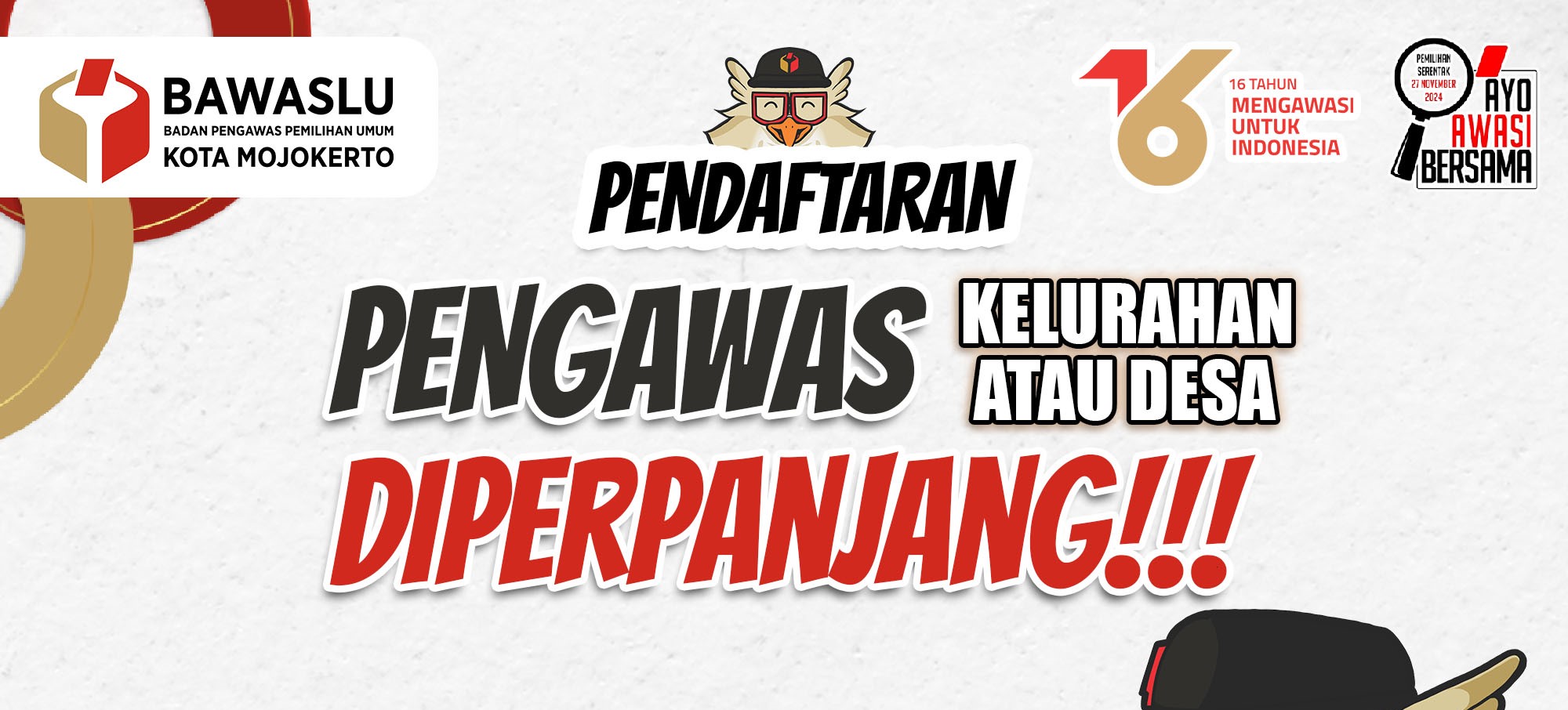 Pengumuman Perpanjangan Pendaftaran PKD Untuk Pilkada 2024 Kota Mojokerto