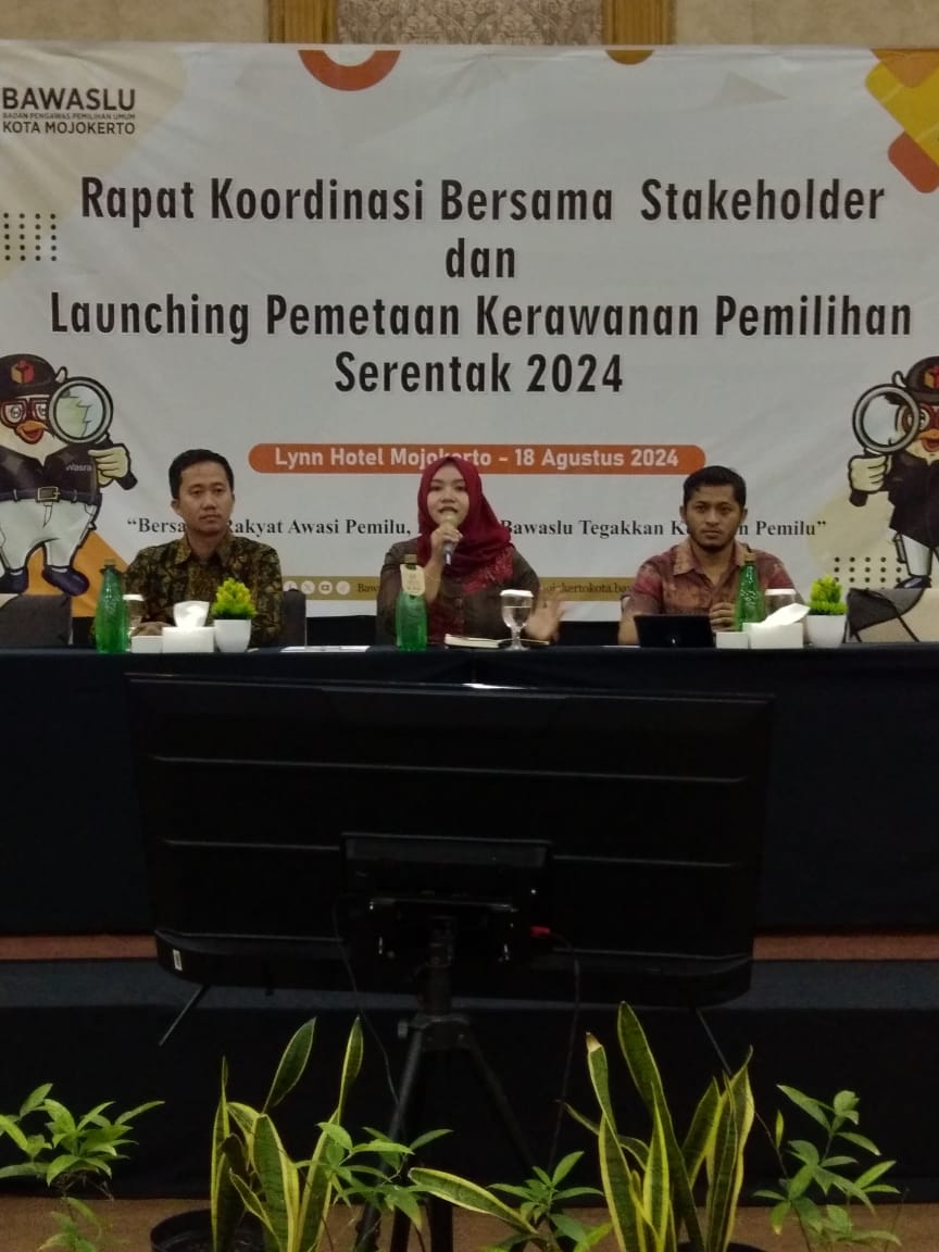 Serentak Se-Jatim, Bawaslu Kota Mojokerto Launching Pemetaan Kerawanan Pemilihan serentak Tahun 2024