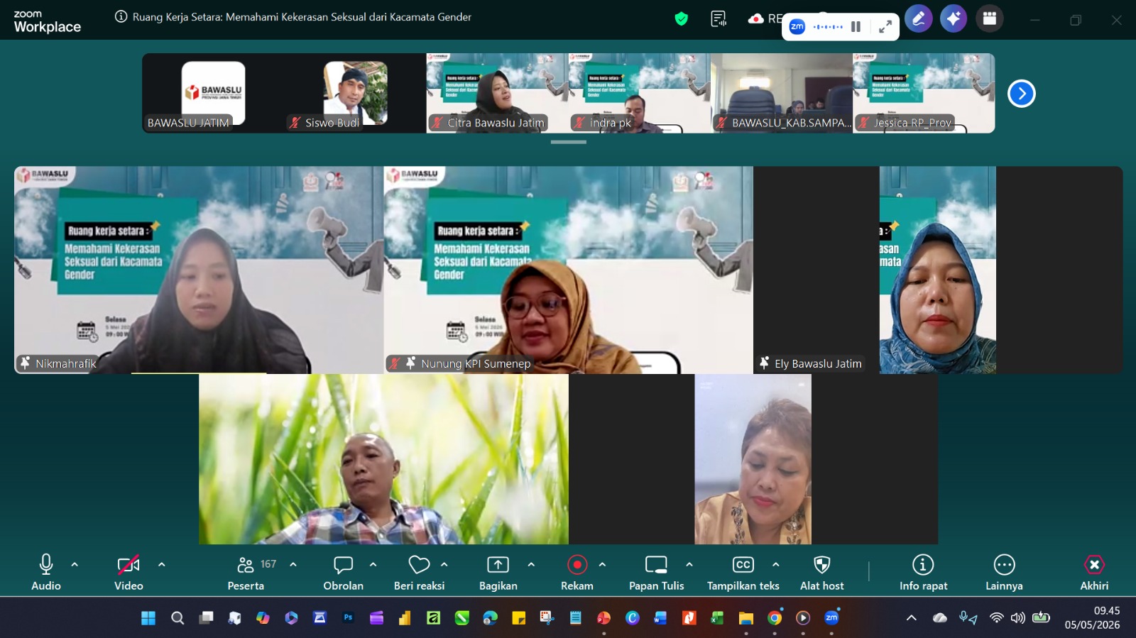Wujudkan Lingkungan Kerja Aman, Bawaslu Jatim Terapkan Zero Tolerance terhadap Kekerasan Seksual