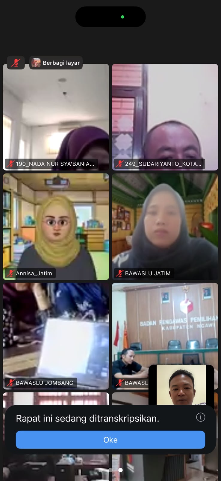 Bawaslu Kota Mojokerto Ikuti Rapat Bawaslu Jatim Bahas Panduan Cuti ASN