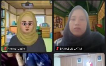 Bawaslu Kota Mojokerto Ikuti Rapat Bawaslu Jatim Bahas Panduan Cuti ASN